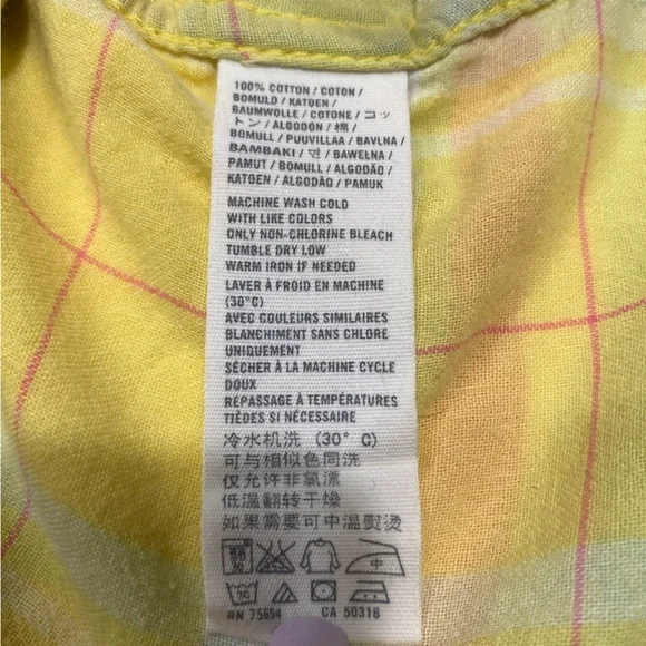 Abercrombie & Fitch Flannel with Roll & Button Sleeves, Small - Picture 5 of 7